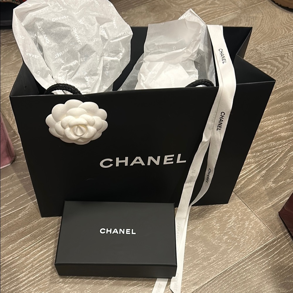 Chanel Black Gift Bag and Box Set